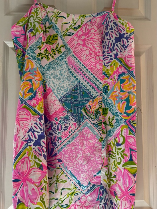 Lilly Pulitzer Dresses & Skirts - Lilly Pulitzer Vibrant Pink Multi Floral Patchwork Mini Dress